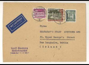 Berlin Auslandsbrief Luftpost MiF MiNr. 141, 148 + 221> Irland SH3000355