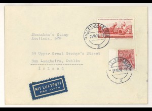 DDR Halle Saale 1958 Brief Luftpost MiNr. 580+630 > Irland ex Shanahan SH3000391