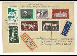 DDR Dresden 1958 Auslandsbrief Luftpost > Irland ex Shanahan SH3000394