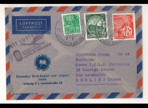 DDR Leipzig 1957 Auslandsbrief Luftpost > Irland ex Shanahan SH3000399