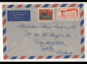 DDR Dresden 1959 Auslandsbrief Luftpost > Irland ex Shanahan SH3000402