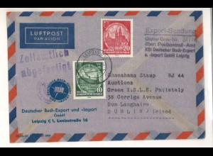 DDR Leipzig 1957 Auslandsbrief Luftpost > Irland ex Shanahan SH3000405