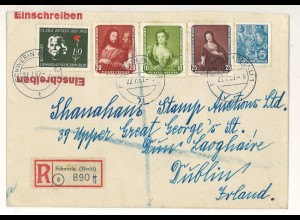 DDR Schwerin 1957 Auslandsbrief > Irland ex Shanahan SH3000407