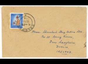 Ceylon 1956 Auslandsbrief > Irland ex Shanahan SH3000653