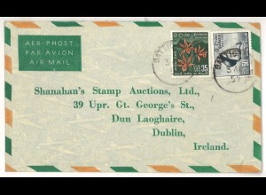Ceylon 1955 Auslandsbrief Luftpost > Irland ex Shanahan SH3000656