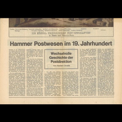 Postgeschichte Hamm / 150 Jahre Westfälischer Anzeiger