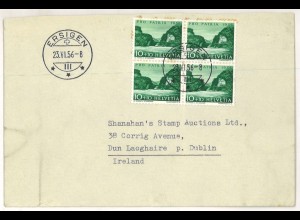 Schweiz Ersingen 1956 Auslandsbrief > Irland ex Shanahan SH3000718