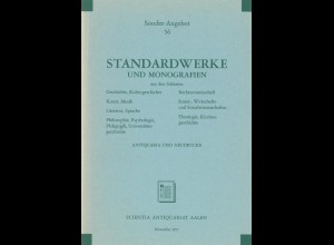 Sonder-Angebot 56: Standardwerke und Monografien, Scientia Antiquariat Aalen 1977.