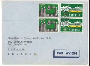 Schweiz La Chaux de Fonds 1956 Brief Luftpost > Irland ex Shanahan SH3000729
