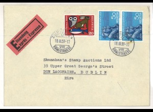 Schweiz Zürich 1959 Auslandsbrief > Irland ex Shanahan SH3000730