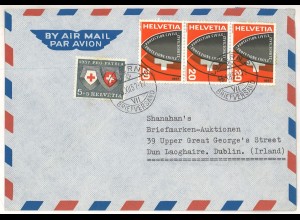 Schweiz Luzern 1957 Auslandsbrief Luftpost > Irland ex Shanahan SH3000731