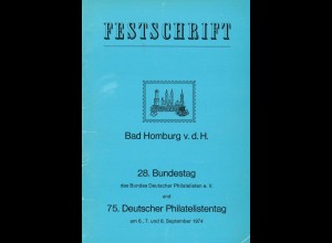 Festschrift 75. Deutscher Philatelistentag, Bad Homburg v.d.H. 1974