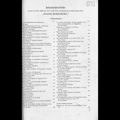Inhaltsverzeichnisse: Archiv für Post und Telegraphie/Deutsche Postgeschichte