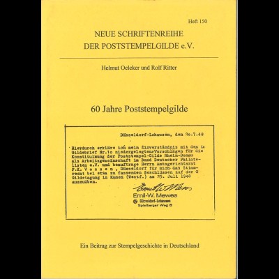 Neue Schriftenreihe der Poststempelgilde e.V., Heft Nr. 150, Soest 1998.