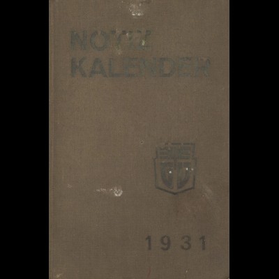 Notizkalender für das Jahr 1931