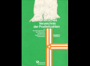 Deutsche Bundespost: Numerisches Verzeichnis der Postleitzahlen 1980.