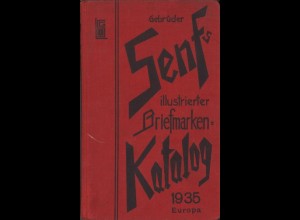 Gebrüder Senfs Illustrierter Briefmarken-Katalog 1935 Europa.