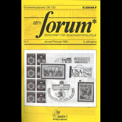 atm forum, Zeitschrift für Gegenwartsphilatelie, kpl. Jg. 1990 (5. Jg.) 