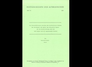 Postgeschichte und Altbriefkunde, Heft 86, 1986.