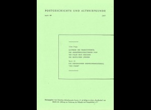 Postgeschichte und Altbriefkunde, Heft 88, 1987.