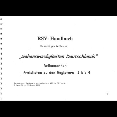 Willmann, Hans-Jürgen: RSV-Handbuch 2004 "Sehenswürdigkeiten"