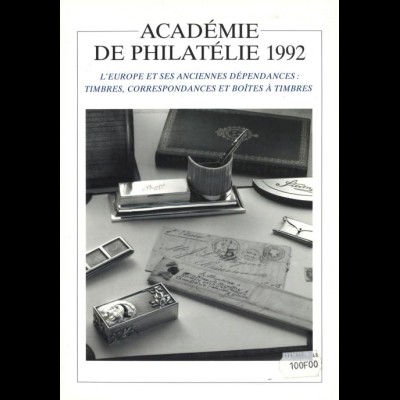 FRANKREICH: Académie de Philatélie 1992.
