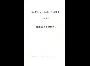 BADEN: Graf, Ewald, Baden-Handbuch Bd. I: Nebenstempel, Schopfheim 1977.