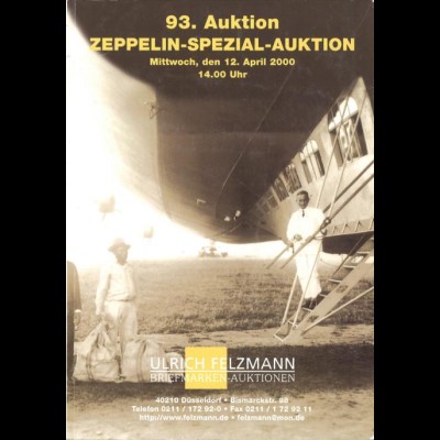 ZEPPELINPOST: Drei Auktionskataloge: Felzmann 2000/ Köhler 2001/ Gärtner 2011.