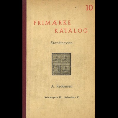 SKANDINAVIEN: Frimaerke Katalog Skandinavien, A. Reddersen, Kopenhagen 1940.