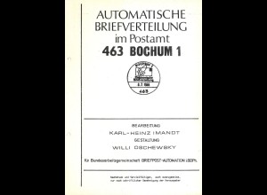 Die Postautomation. Automatische Briefverteilung im Postamt 463 Bochum 1, 1966.