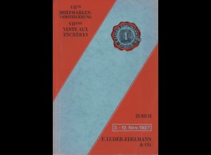 E. Luder-Edelmann & Co.: 7. Auktion November 1927