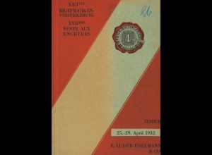 E. Luder-Edelmann & Co.: 22. Auktion April 1932