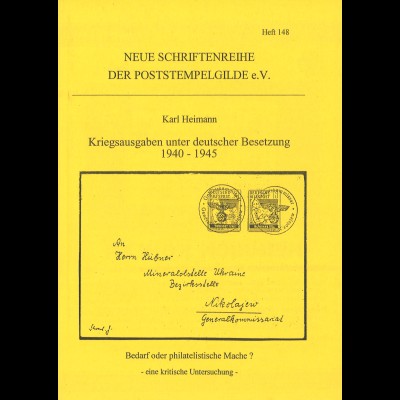 Heimann, Karl: Kriegsausgaben unter deutscher Besetzung 1940–1945 (1997)