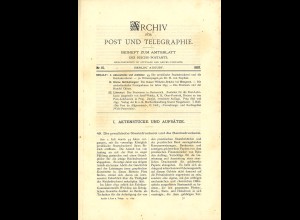ARCHIV für Post und Telegraphie. Beiheft zum Amtsblatt, Nr. 15/1897
