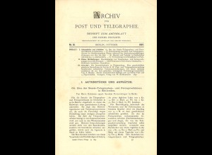 ARCHIV für Post und Telegraphie. Beiheft zum Amtsblatt, Nr. 19/1897