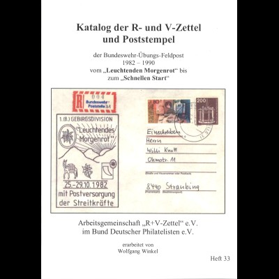 Wolfgang Winkel: Katalog der R- und V-Zettel und Poststempel der Bundeswehr ...