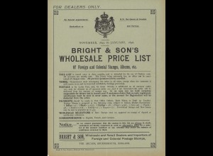 Bright & Son's Wholesale Price List of Foreign and Colonial Stamps (1894–1899)