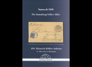 SAMOA ab 1840: 359. Köhler-A. 2015: Die Sammlung Volker Adler
