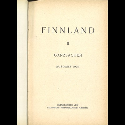 FINNLAND: Ganzsachen + Stadtpost + Lokalpost (Helsingfors 1923)