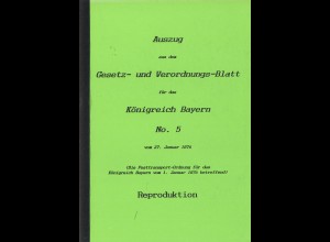 Gesetz- und Verordnungs-Blatt für das Königreich Bayern No. 5 (1876)