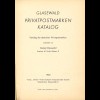 Privatpost - Glasewald-Katalog 1953 + Zeitz (1964)
