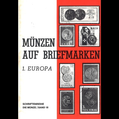 Münzen auf Briefmarken. 1. Europa