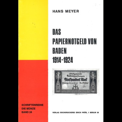Hans Meyer:Das Papiernotgeld von Baden 1914–1924