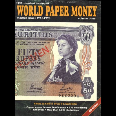 C. Bruce/N. Shafer: 1998 Standard Cataloge of World Paper Money (1961-98)