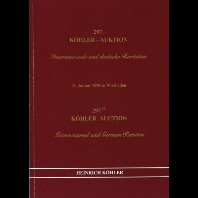 Heinrich-Köhler Raritäten-Auktion 31. Januar 1998