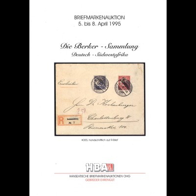 HBA-Auktion: Die Berker-Sammlung Deutsch-Südwestafrika (1995)