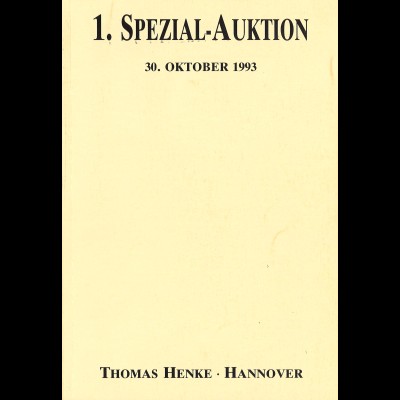 Thomas Henke: 1.–5. Spezialauktion (1993–1997)
