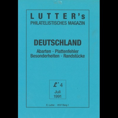 Lutter's Philatelistisches Magazin, Lieferung 4 (1991)
