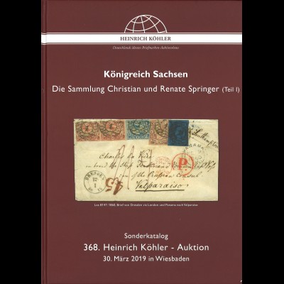Köhler-Auktionskatalog 30.3.2019: Die Sammlung Springer (Sachsen), Teil 1