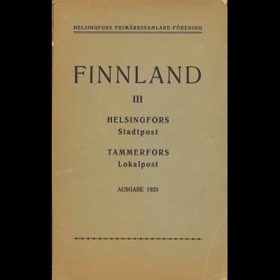 FINNLAND: Stadtpost Helsingfors / Lokalpost Tammerfors (1923)